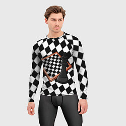Рашгард мужской Шахматы, цвет: 3D-принт — фото 2