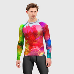 Рашгард мужской Брызги краски, цвет: 3D-принт — фото 2