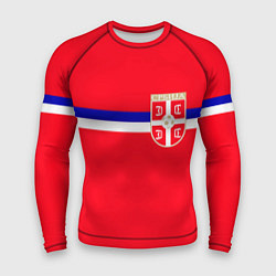Рашгард мужской Сборная Сербии, цвет: 3D-принт