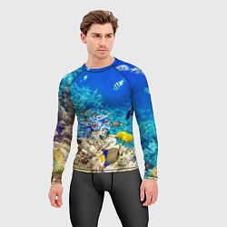 Рашгард мужской Морской мир, цвет: 3D-принт — фото 2
