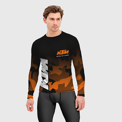 Мужской рашгард KTM MOTORCYCLES КТМ МОТОЦИКЛ / 3D-принт – фото 3