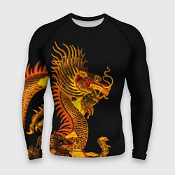 Рашгард мужской Золотой китайский дракон, цвет: 3D-принт