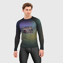 Рашгард мужской SUICIDE SQUAD 2016 лого металл, цвет: 3D-принт — фото 2