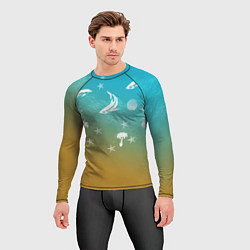 Рашгард мужской Морское ассорти, цвет: 3D-принт — фото 2