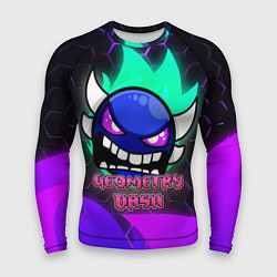 Рашгард мужской Geometry Dash: Neon Evil, цвет: 3D-принт