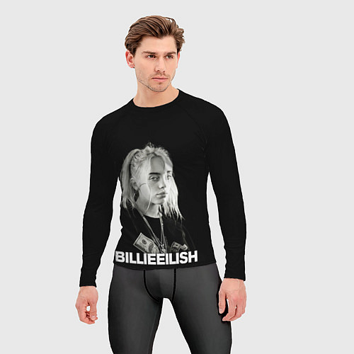 Мужской рашгард BILLIE EILISH / 3D-принт – фото 3