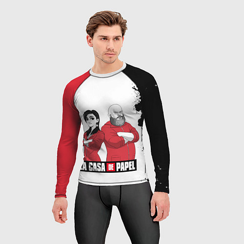 Мужской рашгард Nairobi Helsinki La Casa de Papel / 3D-принт – фото 3