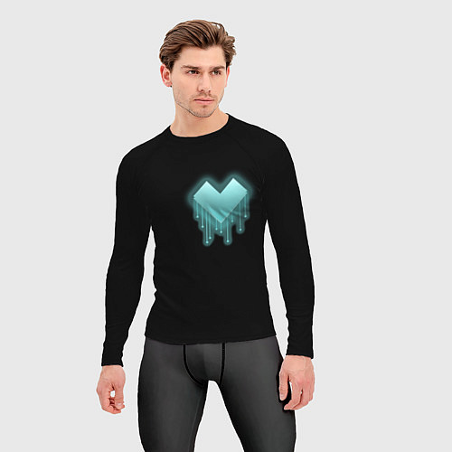 Мужской рашгард Техно сердце / 3D-принт – фото 3
