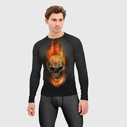 Рашгард мужской Призрак в огне, цвет: 3D-принт — фото 2
