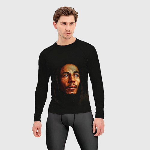 Мужской рашгард Bob Marley Art / 3D-принт – фото 3
