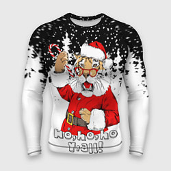 Рашгард мужской Тигр в шубе Санта Клауса, цвет: 3D-принт