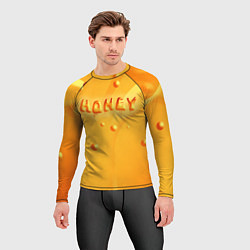 Рашгард мужской Медовая волна Honey wave, цвет: 3D-принт — фото 2