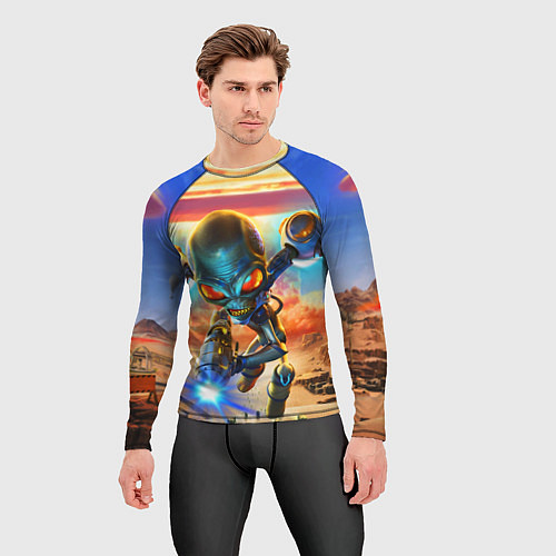 Мужской рашгард Destroy all Aliens / 3D-принт – фото 3