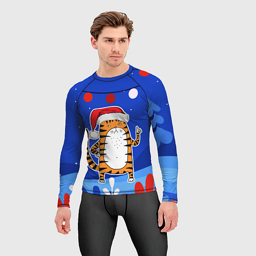 Мужской рашгард Тигр - символ 2022 года / 3D-принт – фото 3