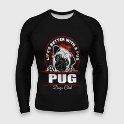 Рашгард мужской Мопс Pug, цвет: 3D-принт