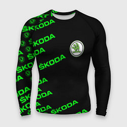Мужской рашгард SKODA LINE LOGO STYLE GREEN