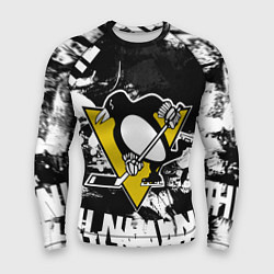 Рашгард мужской Питтсбург Пингвинз Pittsburgh Penguins, цвет: 3D-принт