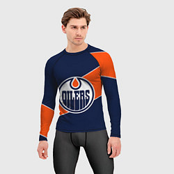 Рашгард мужской Эдмонтон Ойлерз Edmonton Oilers NHL, цвет: 3D-принт — фото 2