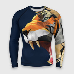 Рашгард мужской Пасть тигра в мозаике, цвет: 3D-принт