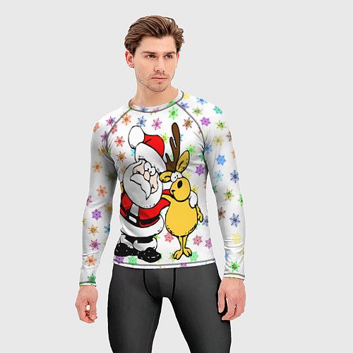 Мужской рашгард Счастливого всем Рождества / 3D-принт – фото 3