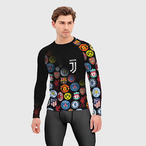 Мужской рашгард JUVENTUS LOGOBOMBING SPORT / 3D-принт – фото 3