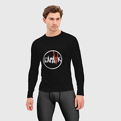 Рашгард мужской Бардак лого на темном фоне, цвет: 3D-принт — фото 2