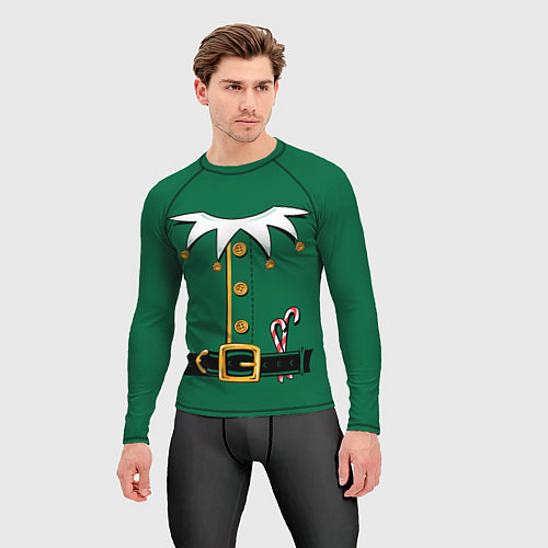 Мужской рашгард Christmas Elf Outfit / 3D-принт – фото 3