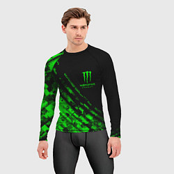 Рашгард мужской Monster Energy Текстура, цвет: 3D-принт — фото 2