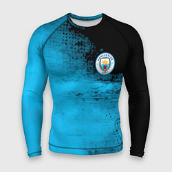 Рашгард мужской Manchester City голубая форма, цвет: 3D-принт