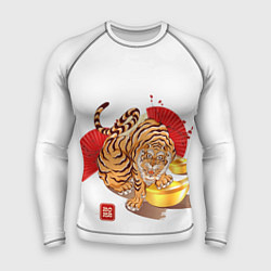 Рашгард мужской Золотой тигр 2022 Tigr, цвет: 3D-принт
