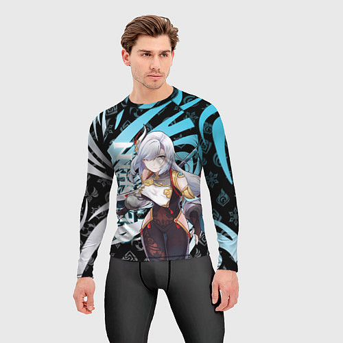 Мужской рашгард ШЕНЬ Х ГЕНШИН ИМПАКТ УЛЬТА / 3D-принт – фото 3