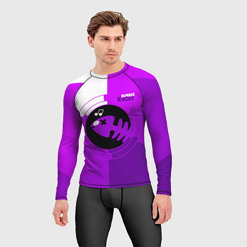 Мужской рашгард Bubble Kvass fish emblem / 3D-принт – фото 3