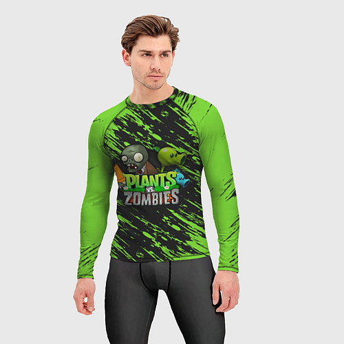 Мужской рашгард Plants vs Zombies персонажи / 3D-принт – фото 3