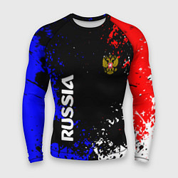 Рашгард мужской Russia Брызги красок, цвет: 3D-принт