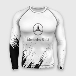 Рашгард мужской Mercedes-Benz - White texture, цвет: 3D-принт