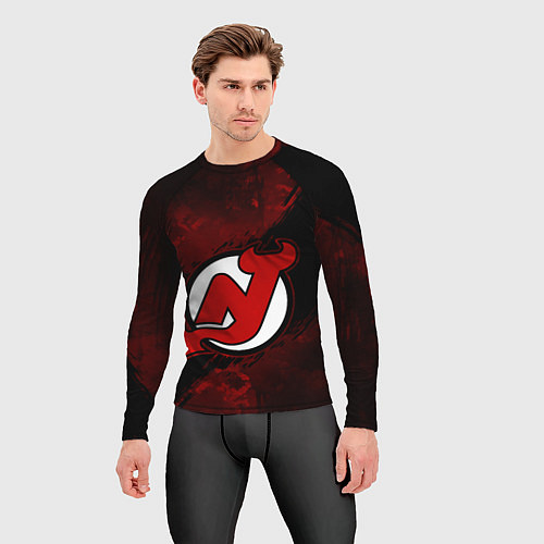 Мужской рашгард New Jersey Devils, Нью Джерси Девилз / 3D-принт – фото 3