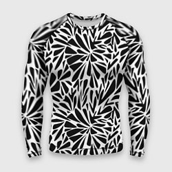 Рашгард мужской Черно белый абстрактный узор, цвет: 3D-принт