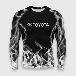 Рашгард мужской Toyota Молния с огнем, цвет: 3D-принт