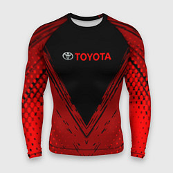 Рашгард мужской Toyota Красная текстура, цвет: 3D-принт