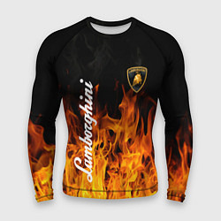 Рашгард мужской Lamborghini пламя огня, цвет: 3D-принт