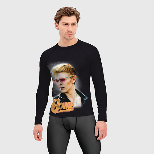 Мужской рашгард David Bowie Smoking / 3D-принт – фото 3