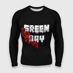 Рашгард мужской Green day Цветы, цвет: 3D-принт