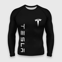 Мужской рашгард Tesla Тесла логотип и надпись
