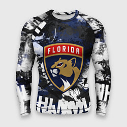 Рашгард мужской Florida Panthers, Флорида Пантерз, цвет: 3D-принт