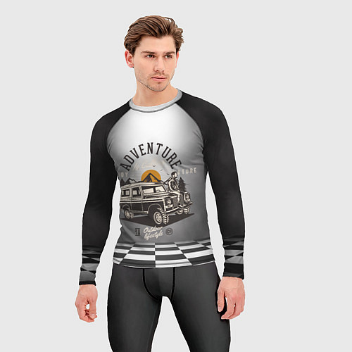 Мужской рашгард Путешествие на джипе / 3D-принт – фото 3