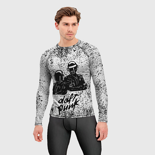 Мужской рашгард Daft Punk B&W / 3D-принт – фото 3