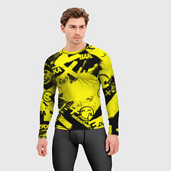 Рашгард мужской Черно-желтый беспредел, цвет: 3D-принт — фото 2