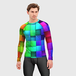 Рашгард мужской Color geometrics pattern Vanguard, цвет: 3D-принт — фото 2
