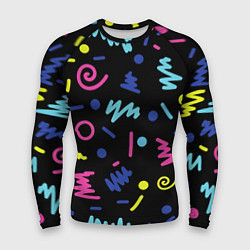 Рашгард мужской Neon color pattern Fashion 2032, цвет: 3D-принт