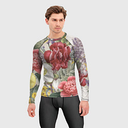 Рашгард мужской Цветы Красочный Садовый Букет, цвет: 3D-принт — фото 2